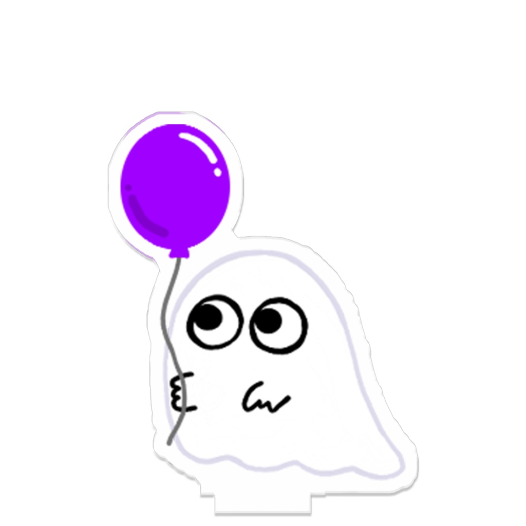 目玉ちゃんつながるアクスタ(風船-紫)