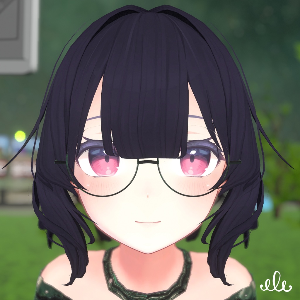 - LLook - Black and Short Hair for VRChat KIKYO【VRC想定】