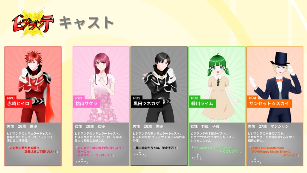 【マダミス】赤崎ヒイロは倒れない(4人+GM)