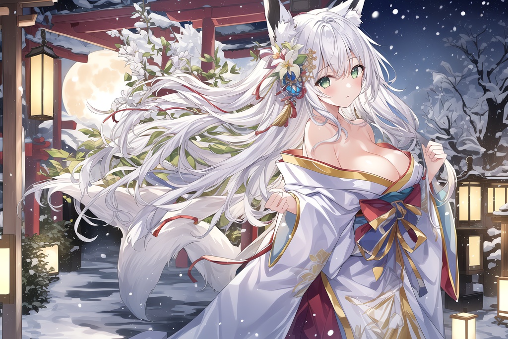 しろきつね 全年齢向け CG集 vol.4 / 白狐と雪の華 (44枚)