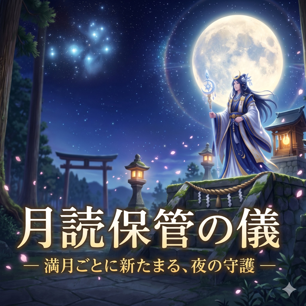 月読命 夜間保管の儀 ― 満月ごとに新たまる、夜の守護 ― プレアデス最高評議会より、あなたへ
