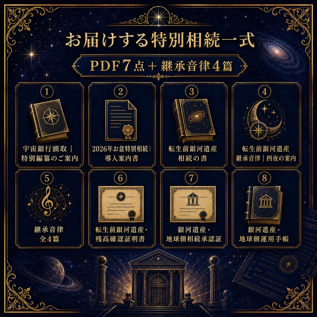 2026年お盆 特別企画 宇宙銀行転生前銀河遺産 相続プログラム