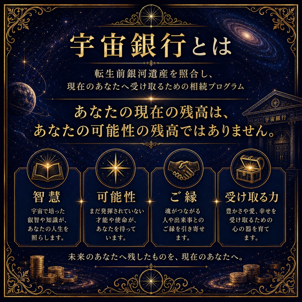 2026年お盆 特別企画 宇宙銀行転生前銀河遺産 相続プログラム