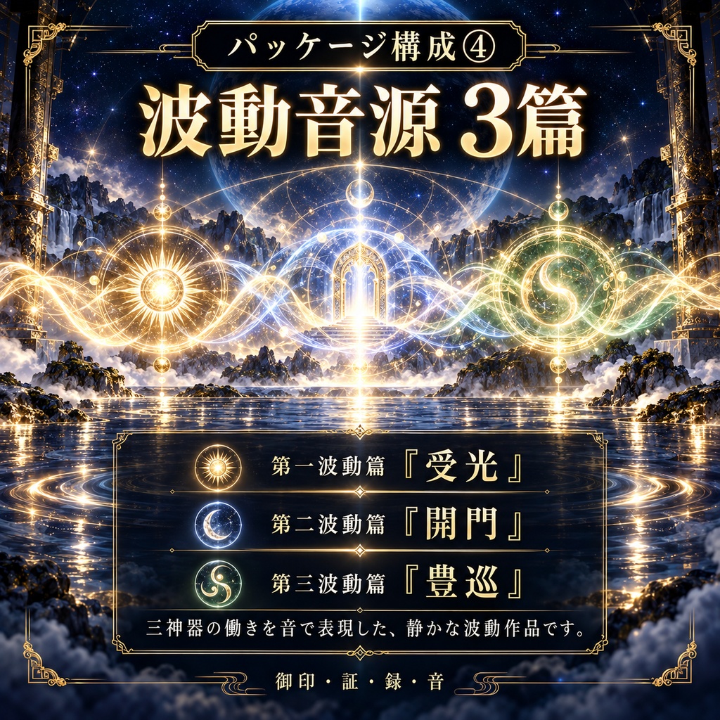 【宇宙銀行特別授与】豊かさの三種の神器 ― 豊穣三神器 御名奉安特別授与 ―