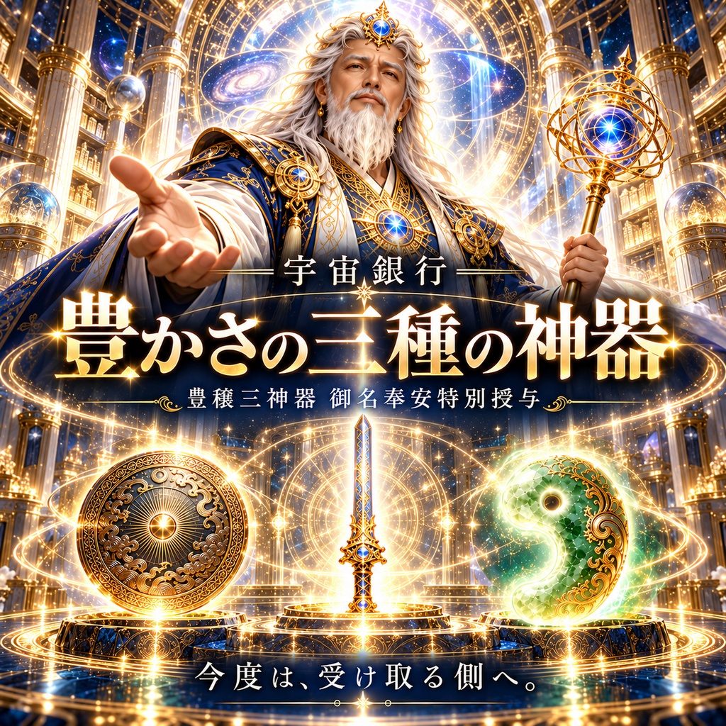 【宇宙銀行特別授与】豊かさの三種の神器 ― 豊穣三神器 御名奉安特別授与 ―