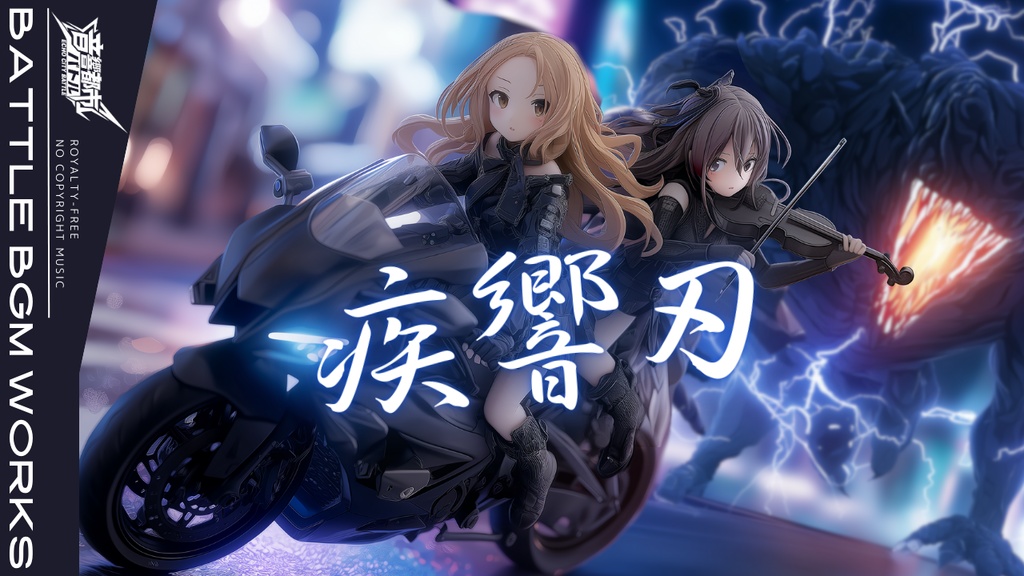 フリーBGM】疾響刃 - Blade of Sonic Speed｜バイオリン × ロック × 疾走感｜戦闘曲｜作業用｜かっこいい｜テンション上がる｜音響都市バトル 