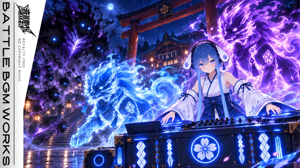 【フリーBGM】巫女がDJブースで狛犬を召喚する神社バトルの曲