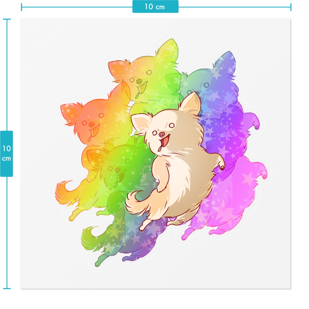 残像犬/チワワ(ステッカー)