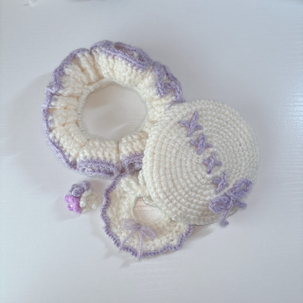 ベレー帽ケープお揃いシュシュセット