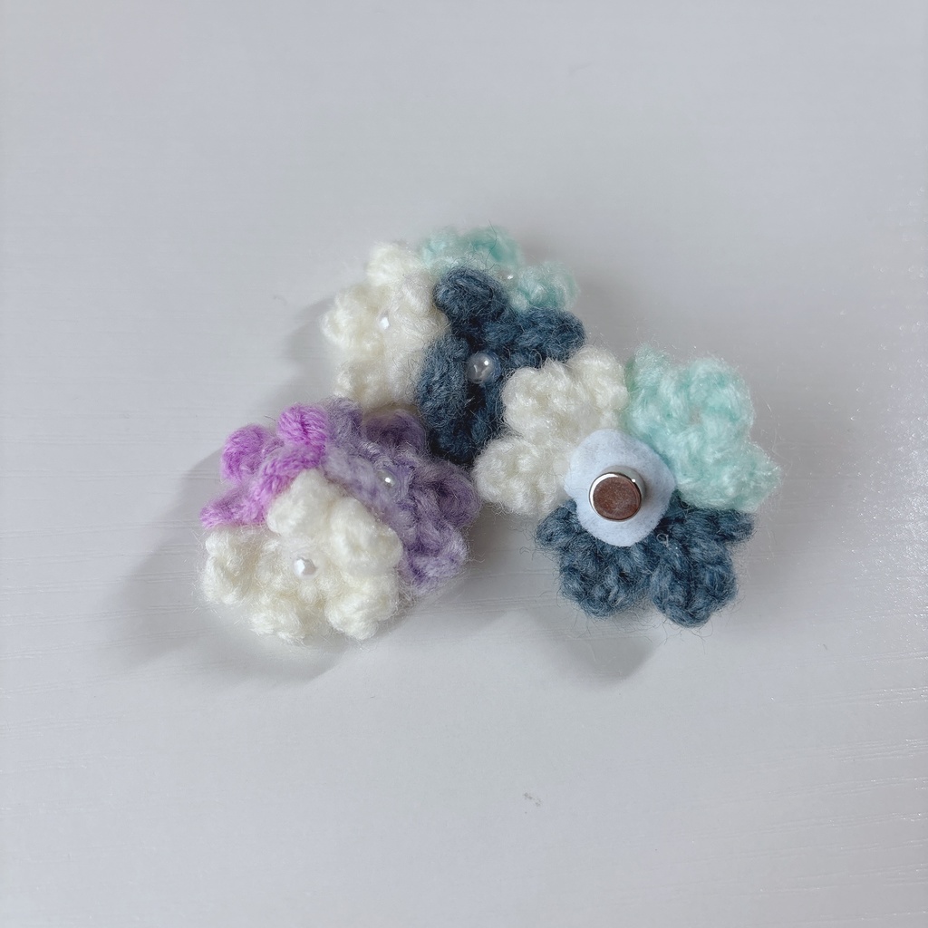 小花マグネットブローチ