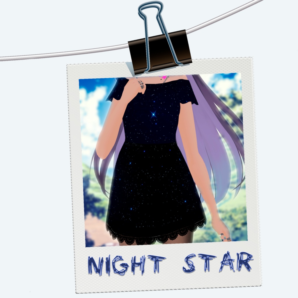 VRoid Dress 夜のドレスの星