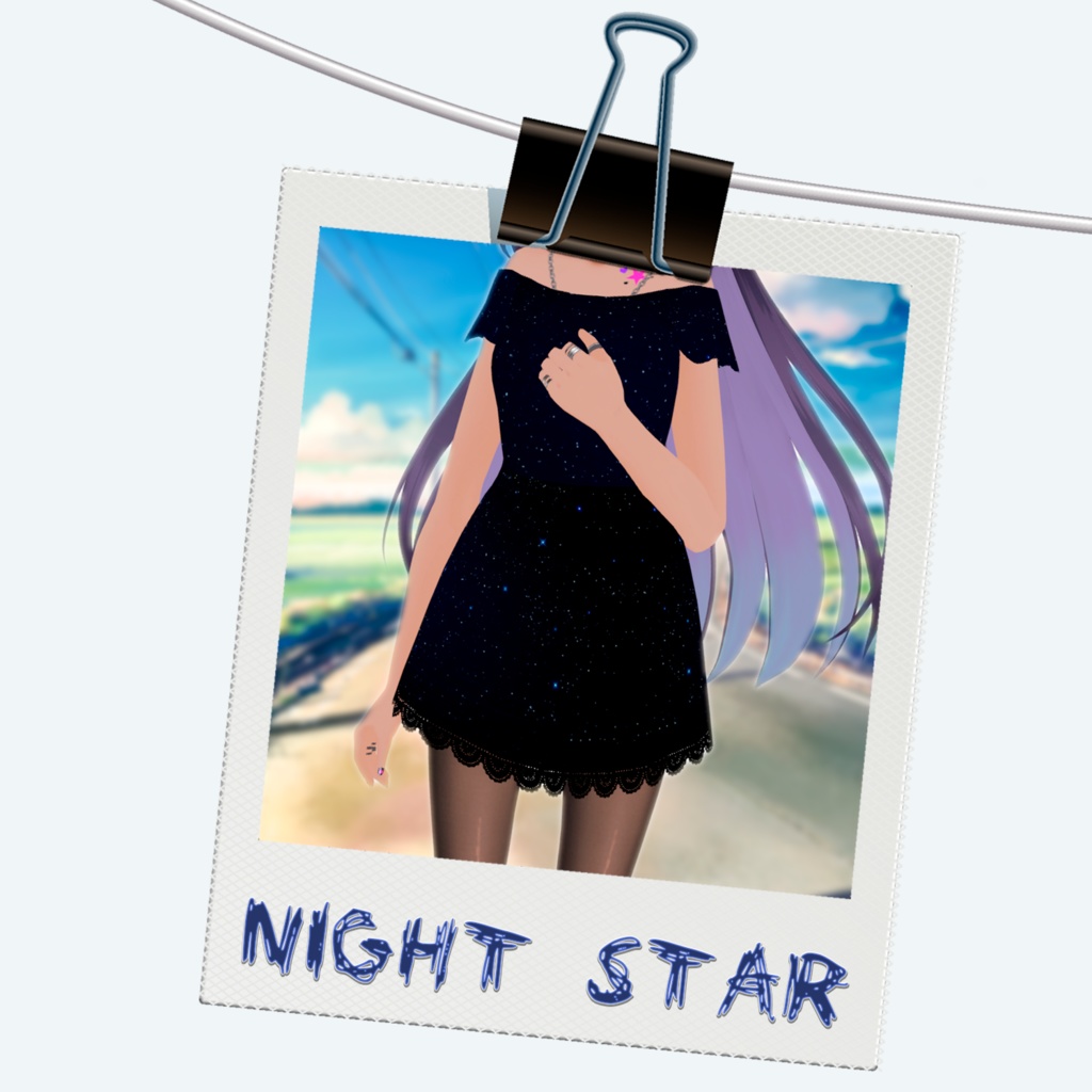 VRoid Dress 夜のドレスの星