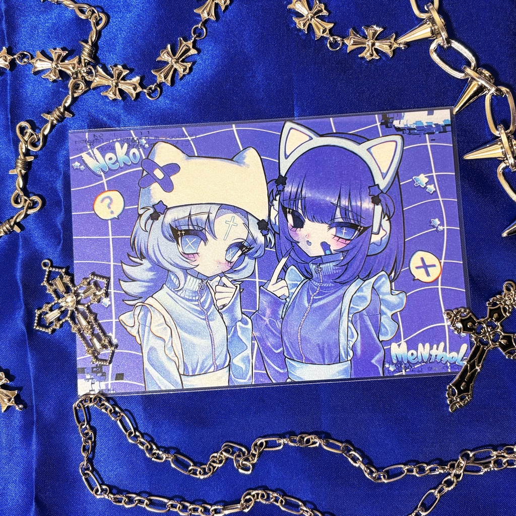 ﾒｲﾄﾞﾁｬﾝとﾈｺﾐﾐﾁｬﾝ ポストカード