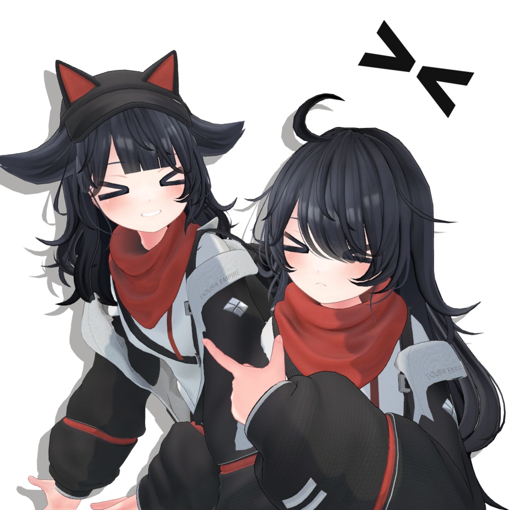 デルタフレアちゃんのヘアアレンジ!【追加シェイプキー】