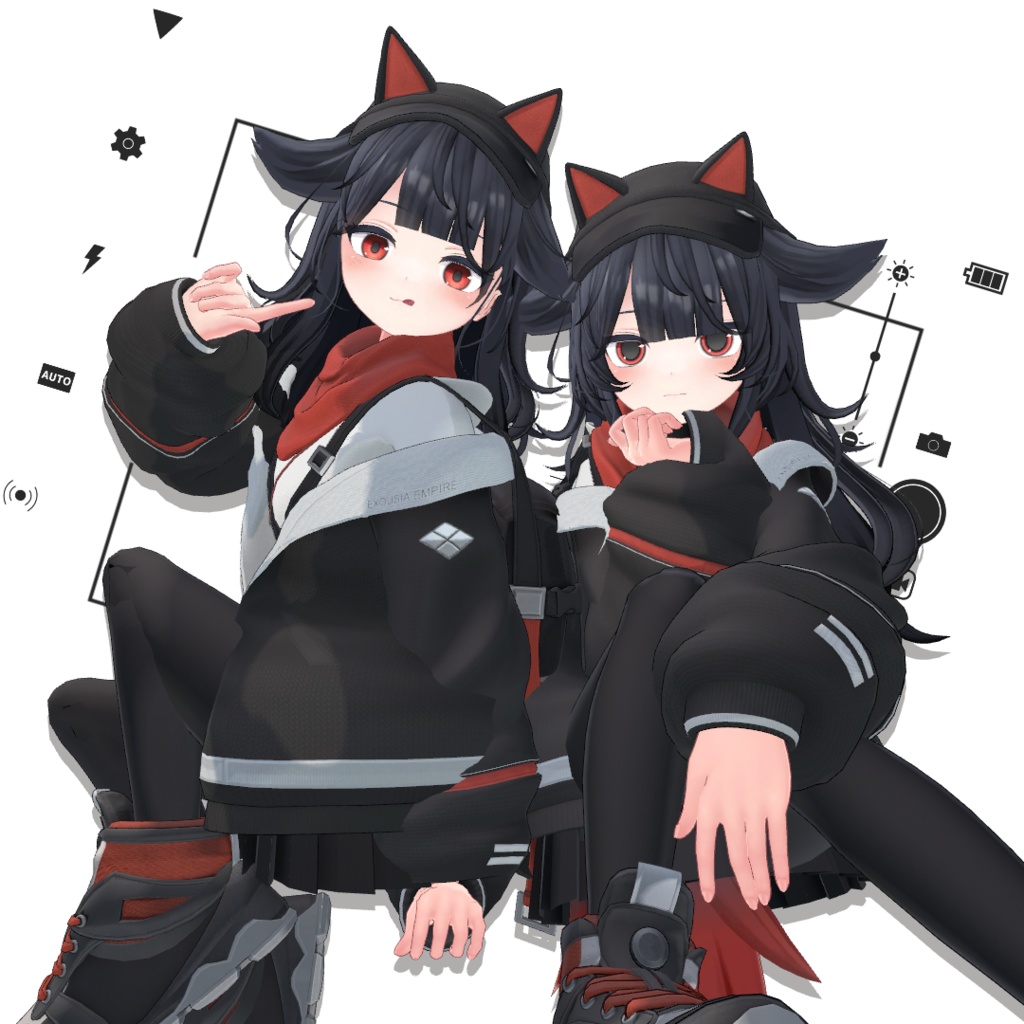 デルタフレアちゃんのヘアアレンジ!【追加シェイプキー】