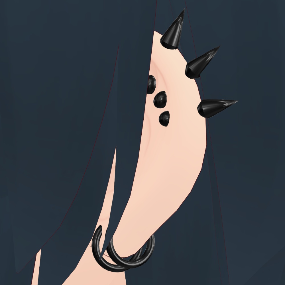 ピアス3点セット【無料・VRChat想定】