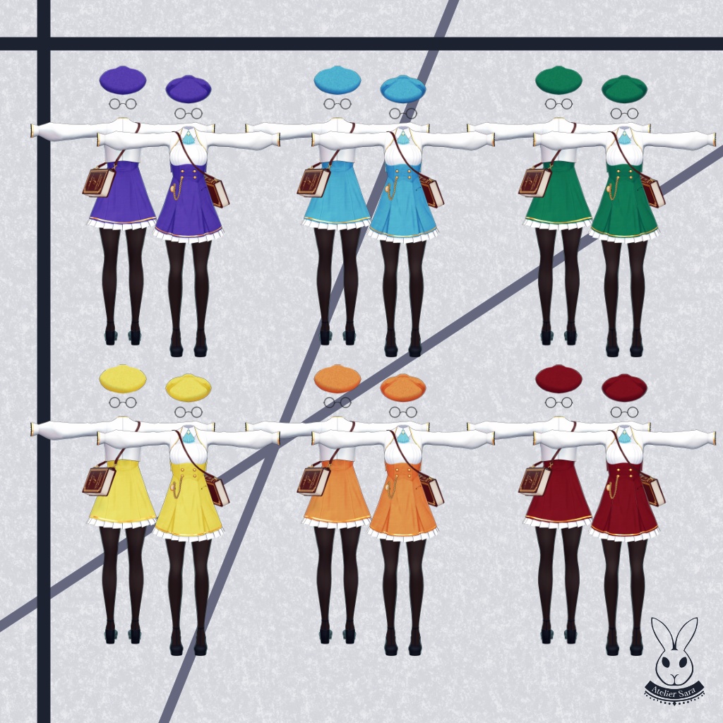 クラシカルな学生風コーデ【ルルリア衣装】