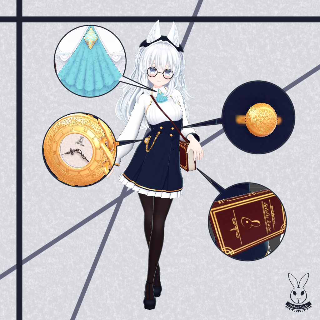 クラシカルな学生風コーデ【ルルリア衣装】