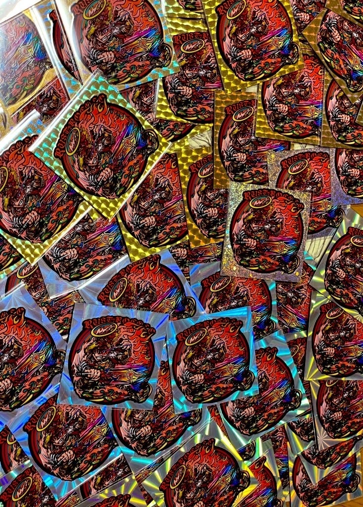 ゲリラ!真打Rust rococo自作シール2枚組。