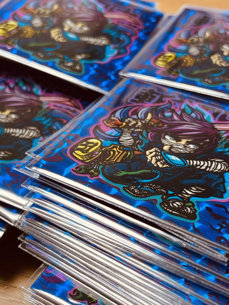 【斬切丸】メタル紫箔 自作シール ゲリラ販売