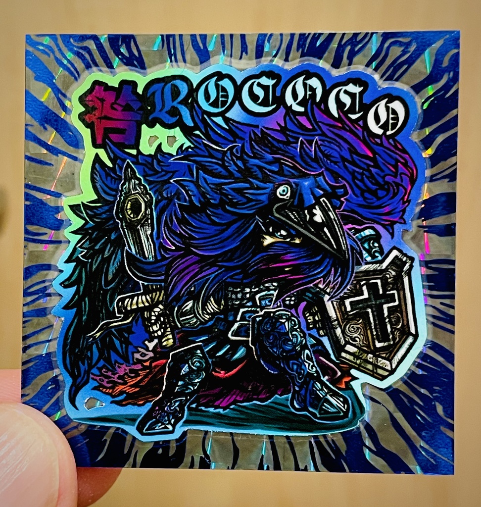 【咎rococo】青メタル箔 自作シール