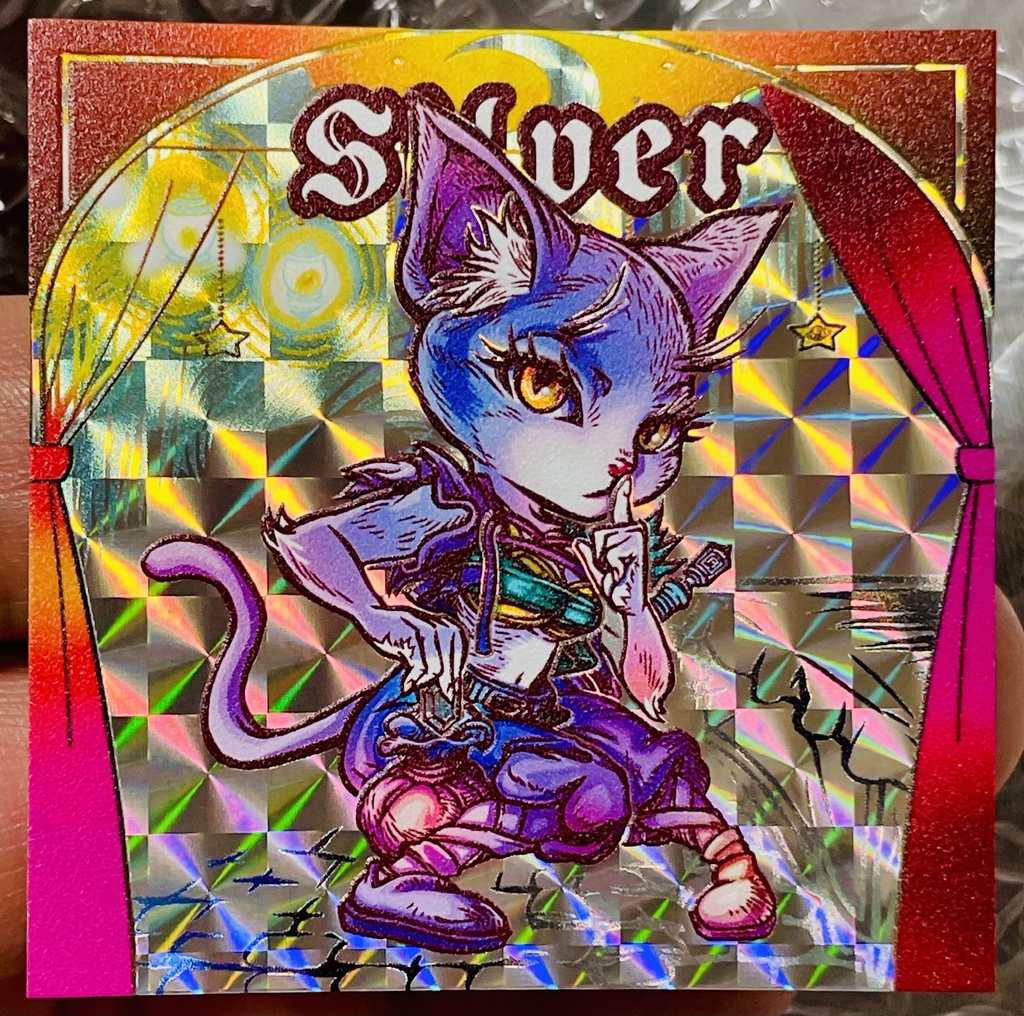 ~dark in the blind~ 【Silver】🐈⬛ 自作シール52×52
