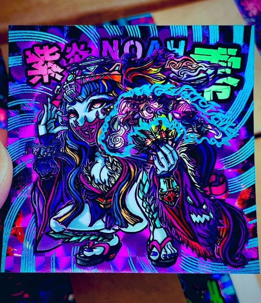 【紫炎NOAH零】スカイブルーメタル箔 自作シール
