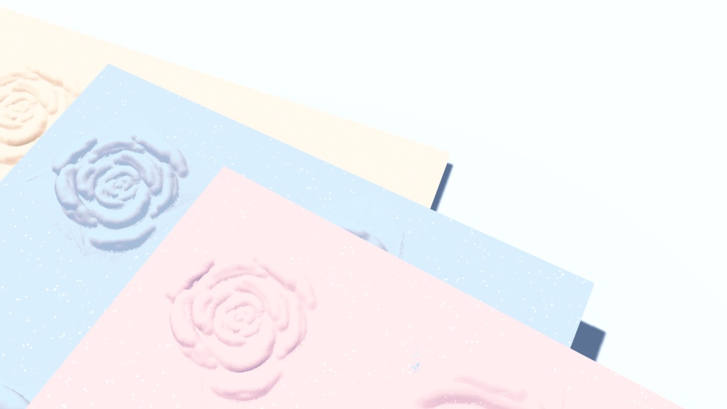 【VRChat向け】ばらのふわふわラグ 3色入り