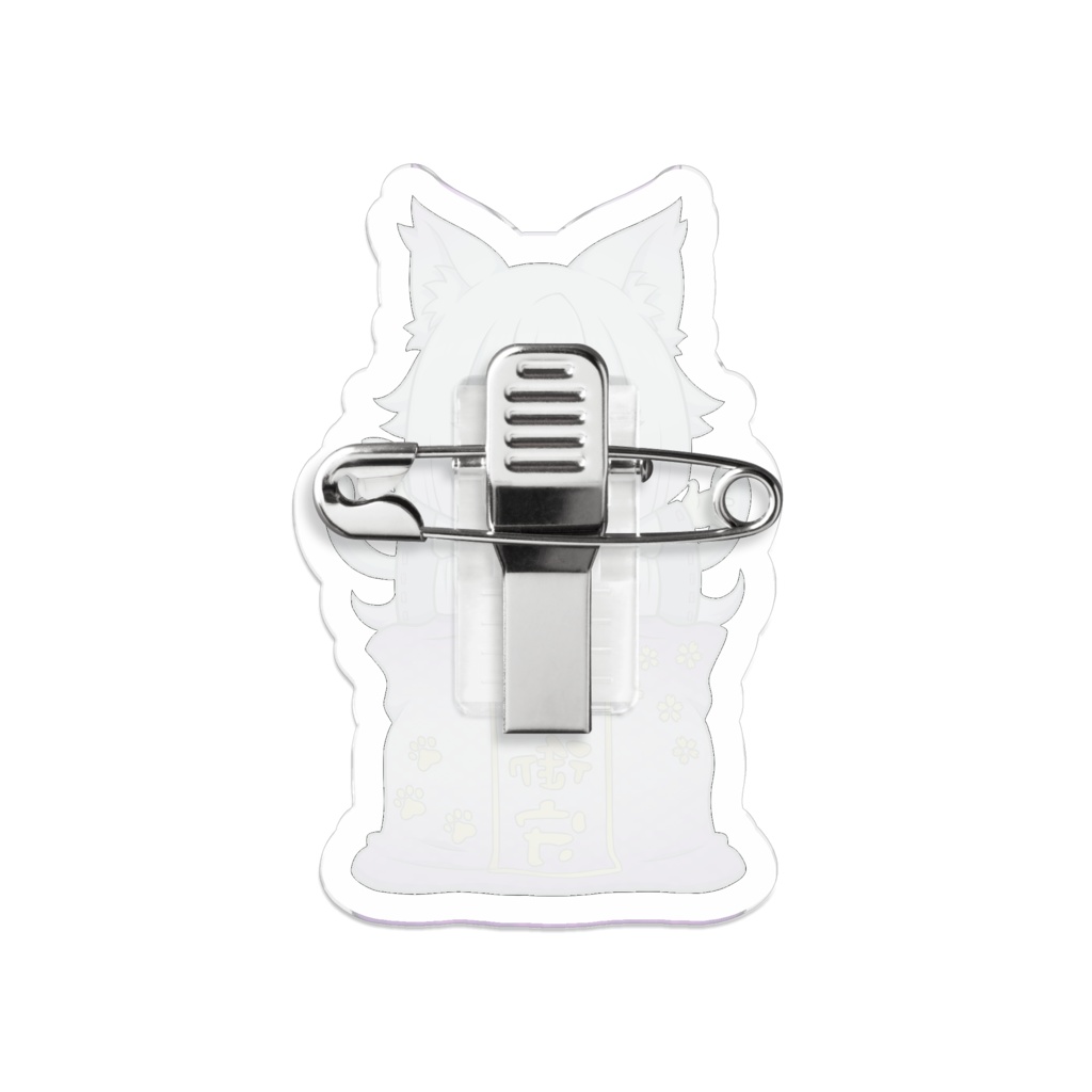 背面加工あり/猫神ヤシロ(猫御守) アクリルバッジ