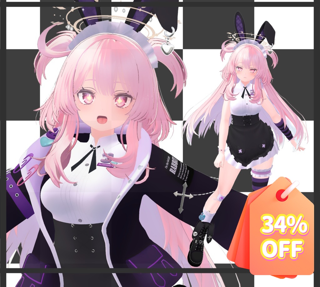 【セレスティア対応】パープルラビット VRC用