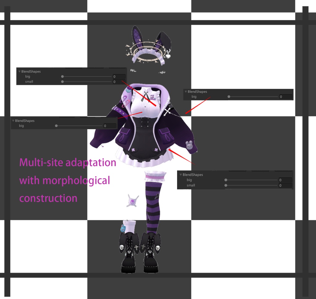 【桔梗ちゃん対応】パープルラビット