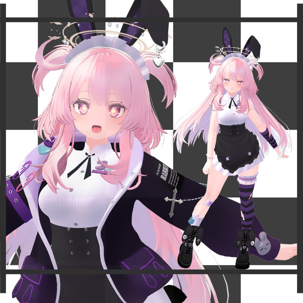 パープルラビット複数9アバター対応 ✨