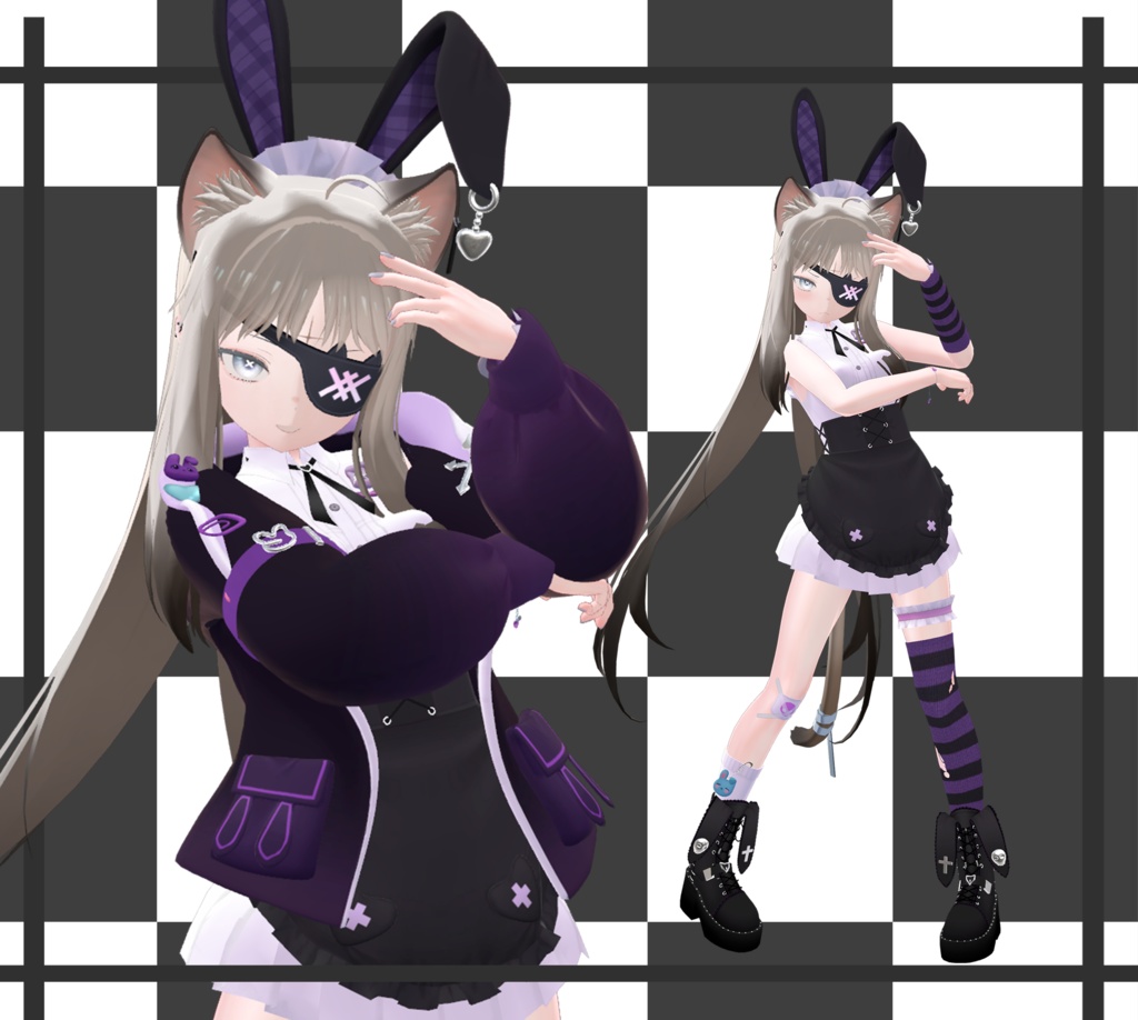 パープルラビット複数9アバター対応 ✨