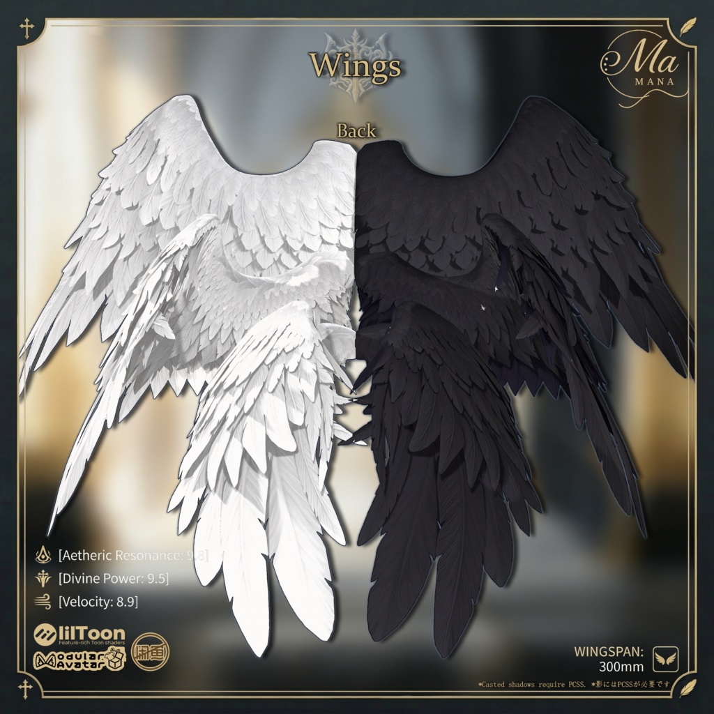 🐦⬛黒鴉の誓約✙【髪型付き衣装 / 12Avatar対応】