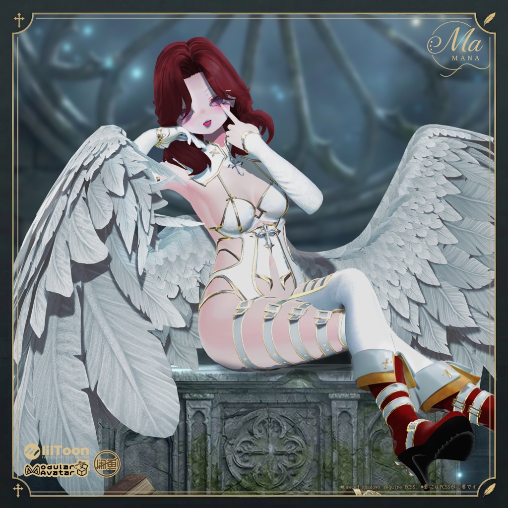 🐦⬛黒鴉の誓約✙【髪型付き衣装 / 12Avatar対応】