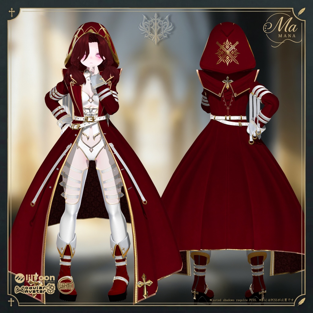 🐦⬛黒鴉の誓約✙【髪型付き衣装 / 12Avatar対応】