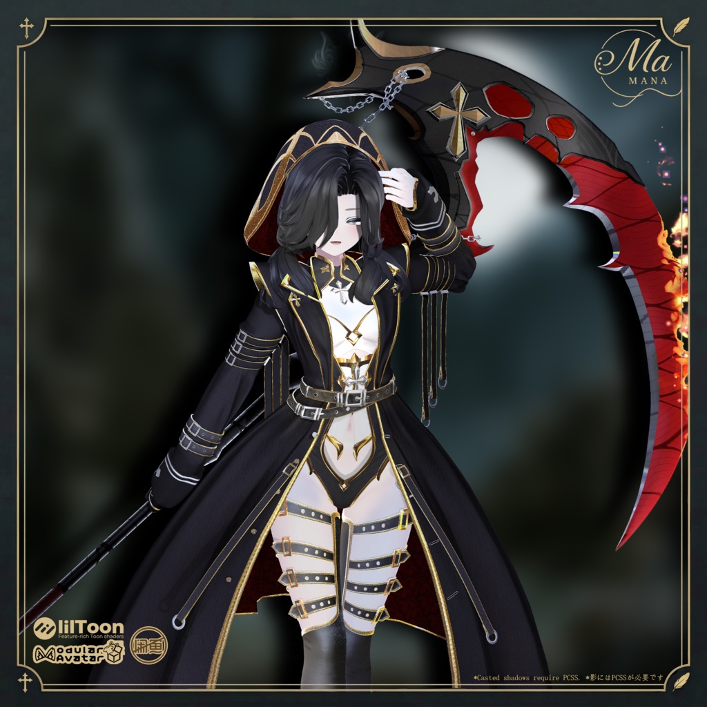 🐦⬛黒鴉の誓約✙【髪型付き衣装 / 12Avatar対応】