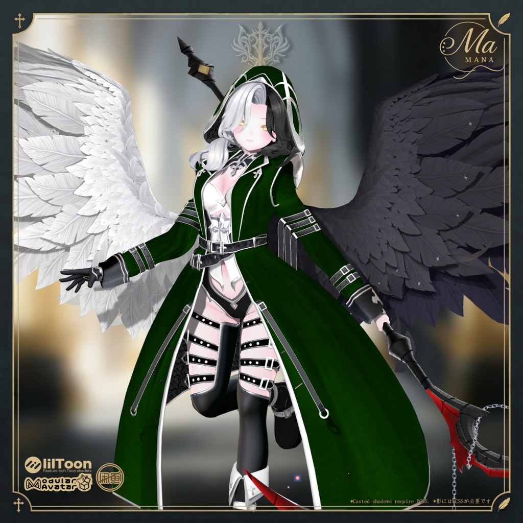 🐦⬛黒鴉の誓約✙【髪型付き衣装 / 12Avatar対応】