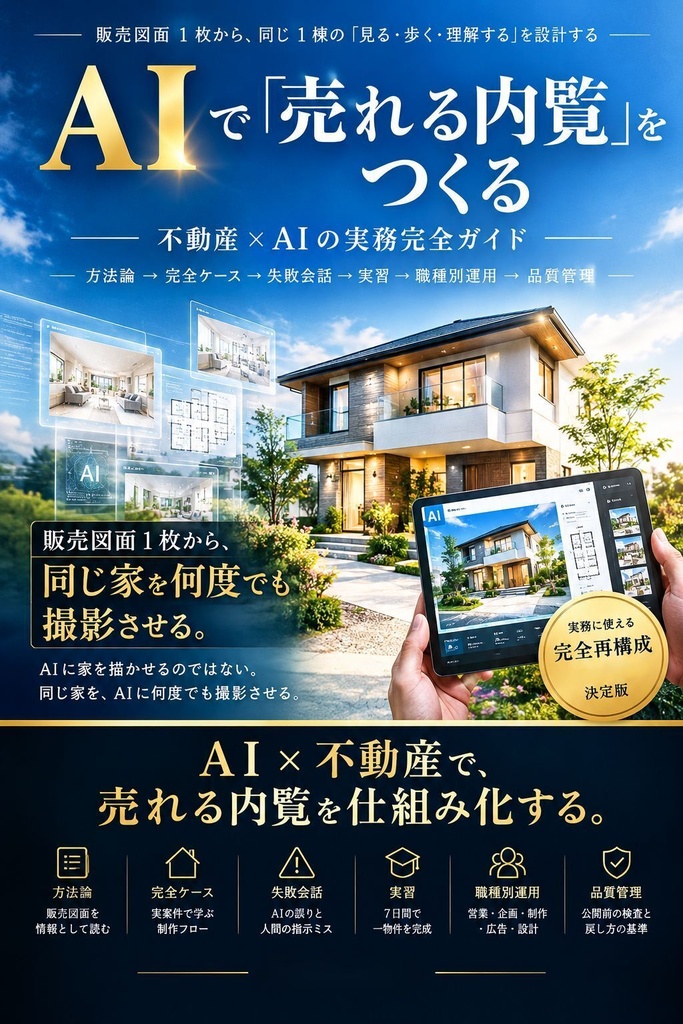 AIで「売れる内覧」をつくる ~販売図面1枚から、同じ1棟の「見る・歩く・理解する」を設計する~