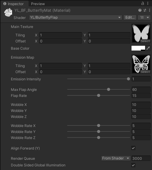 パーティクル「はばたきちょうちょ」