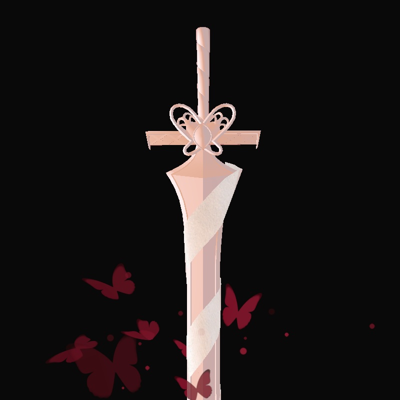 VRChat想定 二次創作3Dモデル「魔女の儀式の剣」