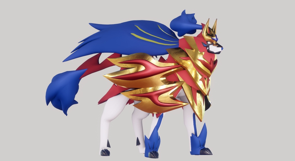 Blender向け}ザマゼンタ(アーマーあり) [ポケモン ソード