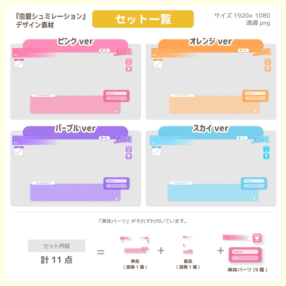 恋愛シュミレーション【配信画面】