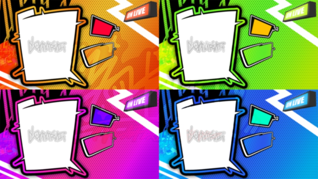 【配信素材】ストリート風ファンキーな配信背景