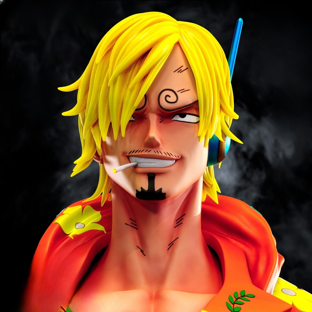 SANJI BUST — 3Dプリント用STL