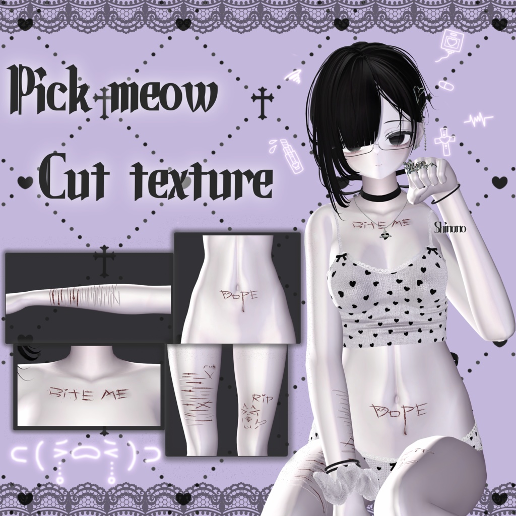 Sale[3アバター対応]Pick meow♡.。Cut texture