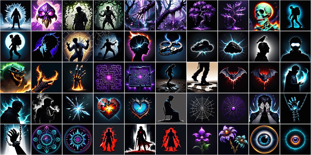 RPGアイコン素材セット(魔法・スキル1)