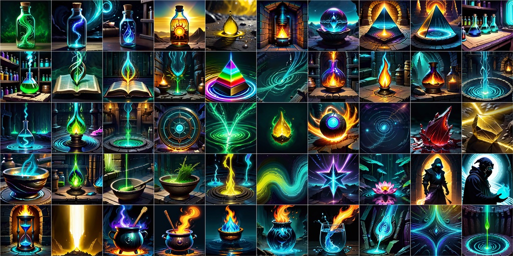 RPGアイコン素材セット(魔法・スキル1)