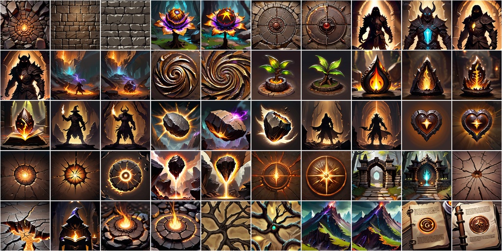 RPGアイコン素材セット(魔法・スキル1)