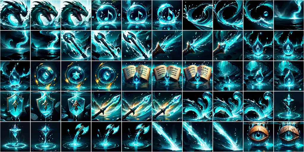 RPGアイコン素材セット(魔法・スキル1)